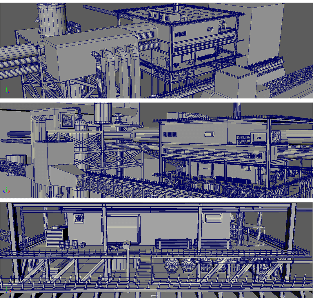 Figure 8: Environment wireframe view
